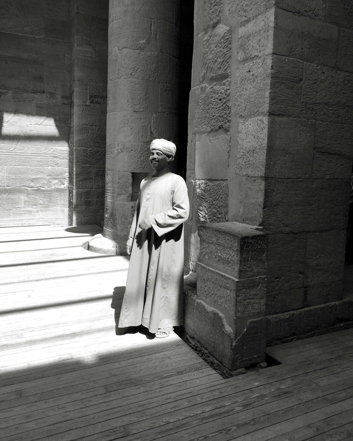 A certified Egyptologist, on site