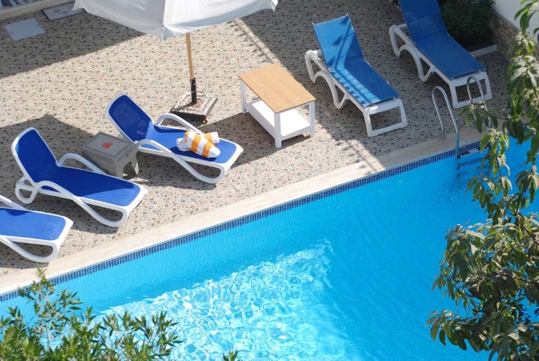The pool from above