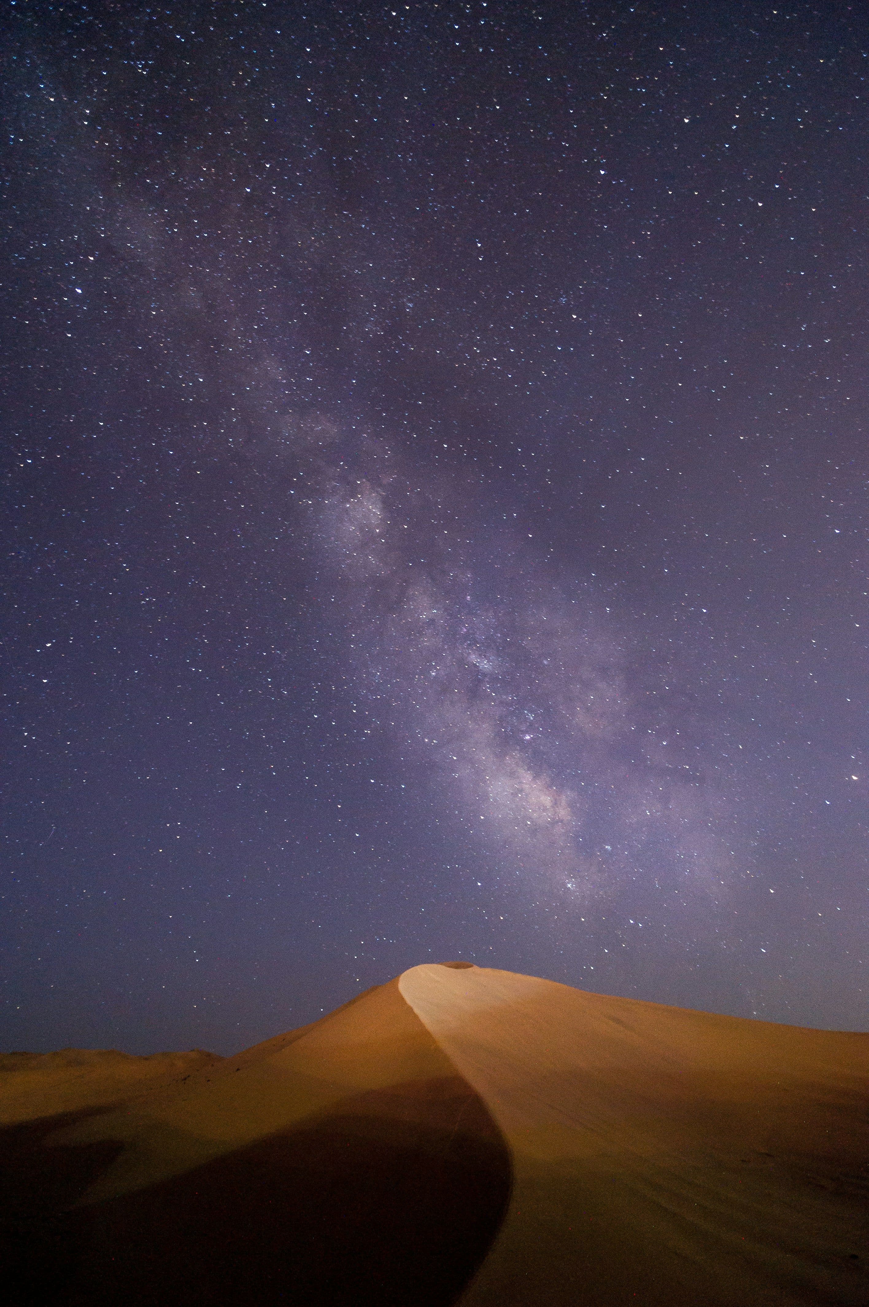 The Milky Way over the dunes.