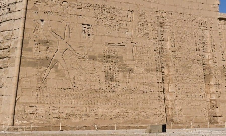 The only record of the Sea Peoples, cut deep into stone.