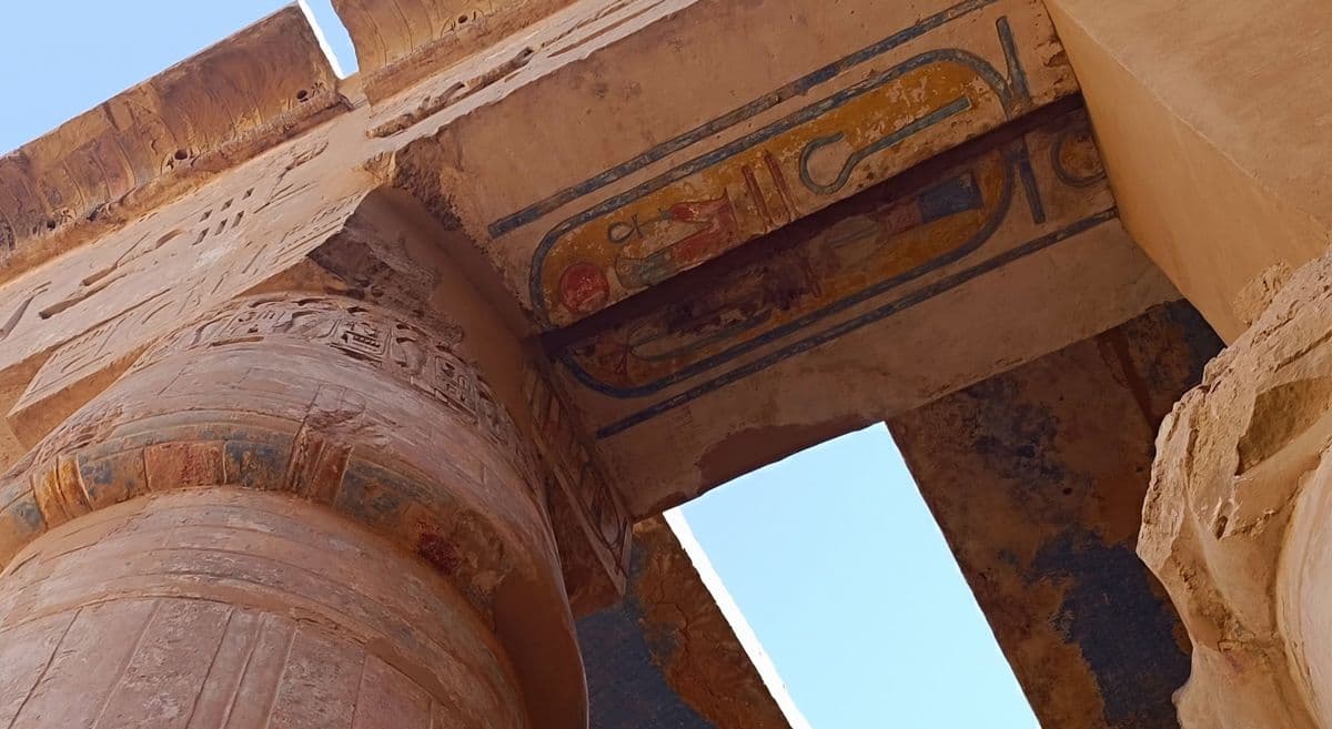 Painted ceilings most temples lost long ago.